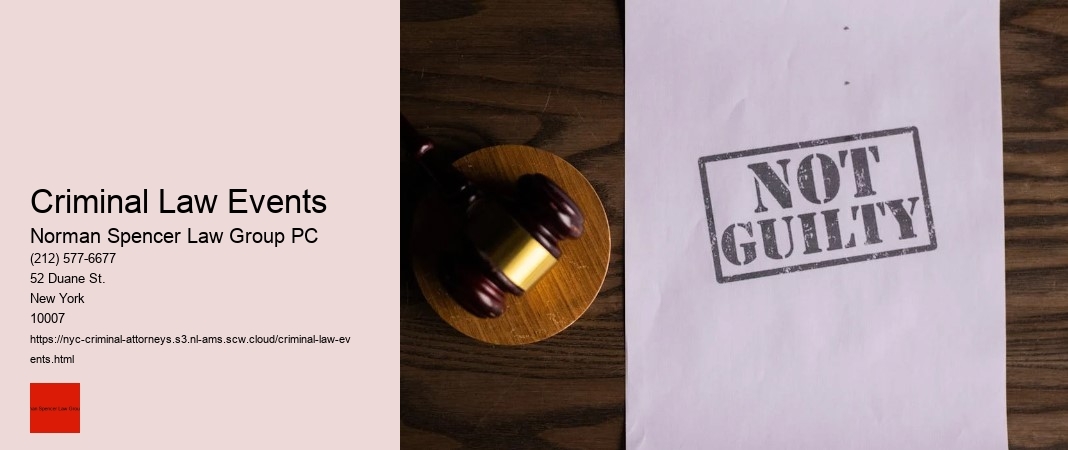 Criminal Law Events